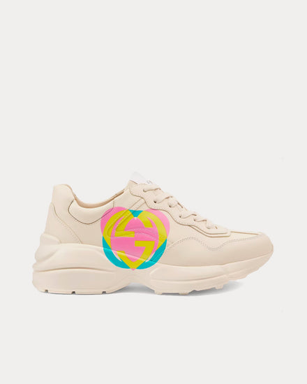 Gucci Rhyton Heart Ivory Low Top Sneakers - 1