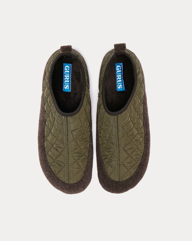 Gurus Room House Boot Green Slip Ons Sneak in Peace