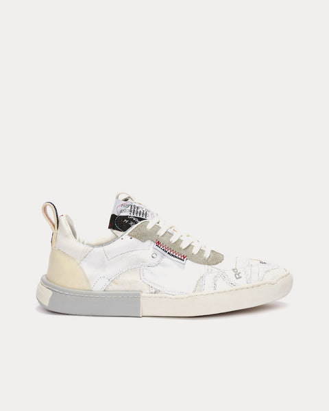 Palimpsest White Low Top Sneakers