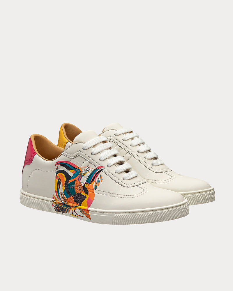 Hermès Quicker Multicolore Rose Sorbet Low Top Sneakers - 2