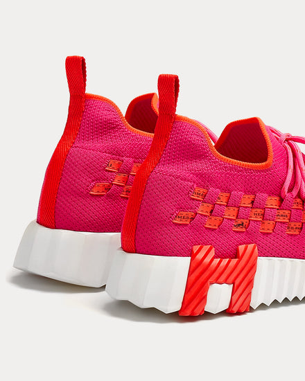 Hermès Flex Rose Framboise / Orange Low Top Sneakers - 3