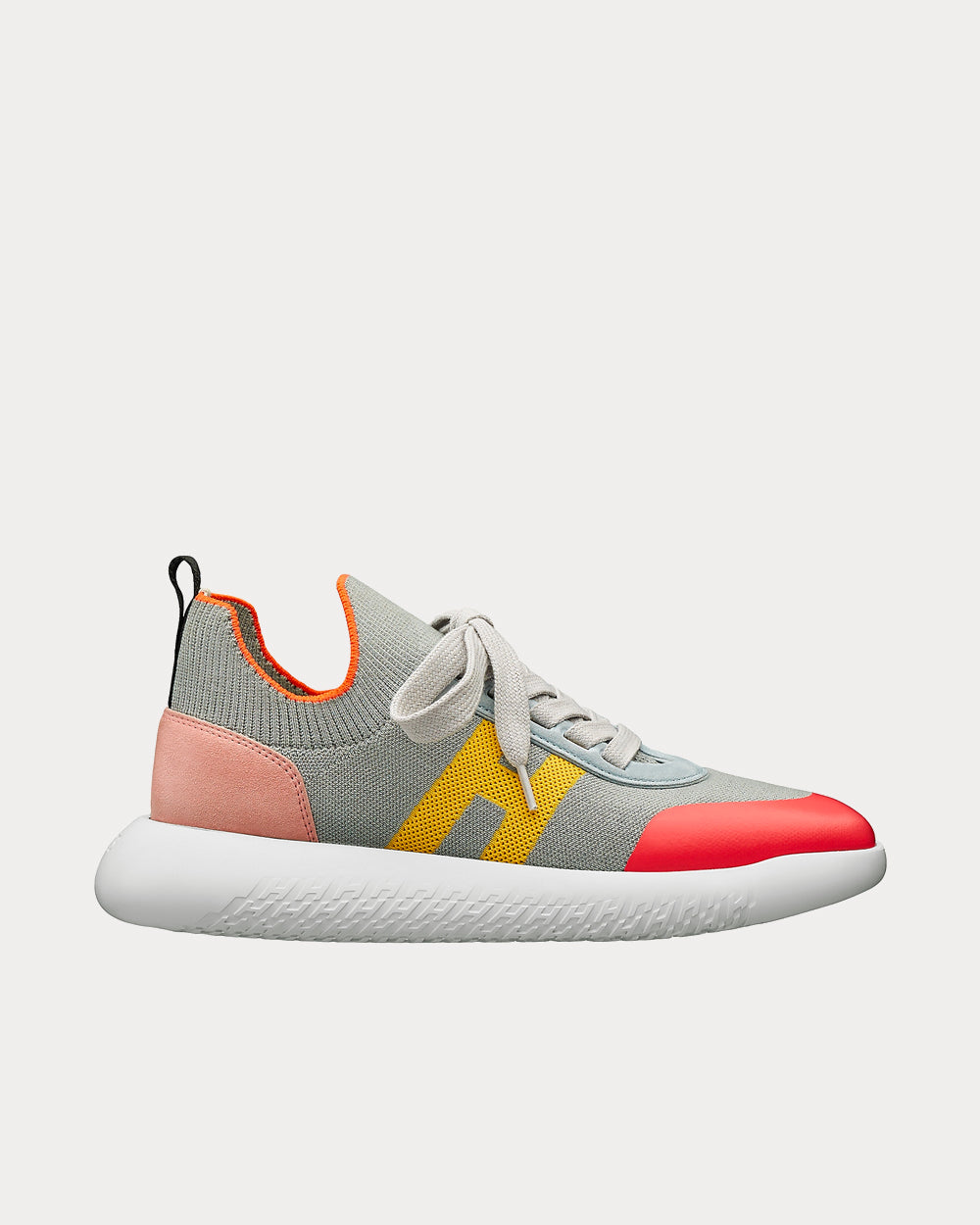 Hermès Women's Crew Multicolore Gris Orage Low Top Sneakers