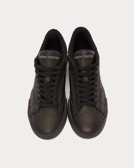 Heron Preston Vulcanized Black Low Top Sneakers - 3