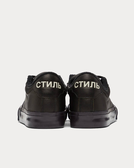 Heron Preston Vulcanized Black Low Top Sneakers - 4
