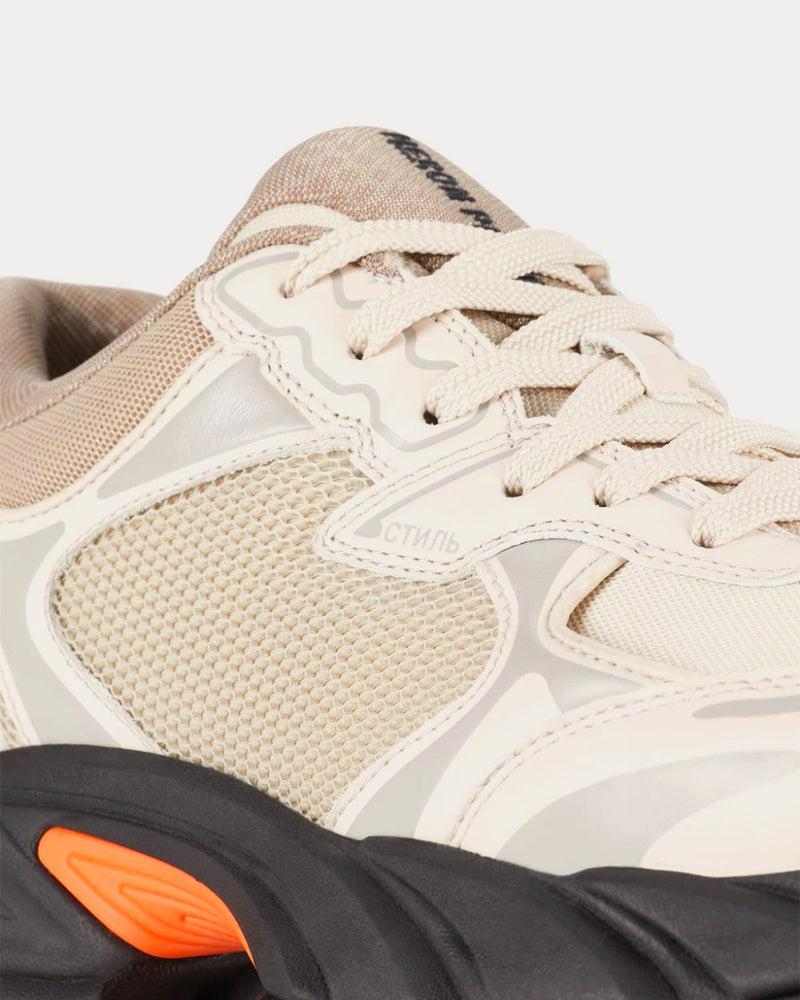 Heron Preston Block Stepper White / Orange Low Top Sneakers - 5