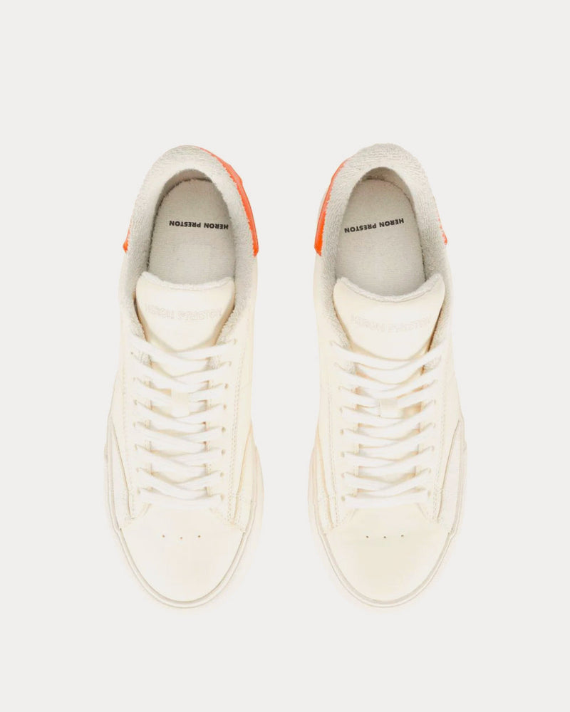 Heron Preston Vulcanized Low White / Orange Low Top Sneakers - 2