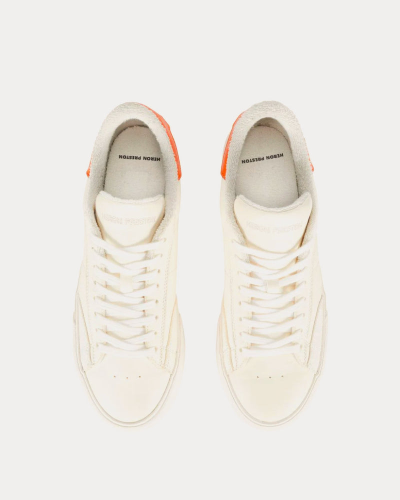 Heron Preston Vulcanized Low White / Orange Low Top Sneakers - 2