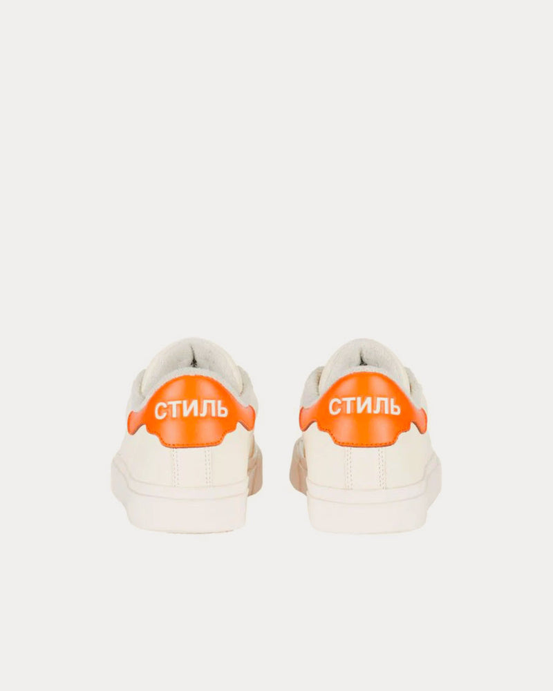 Heron Preston Vulcanized Low White / Orange Low Top Sneakers - 4
