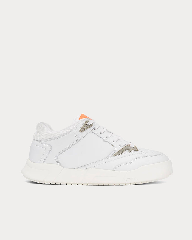 Heron Preston Panelled Buffed Leather White / Cream Low Top Sneakers - 1