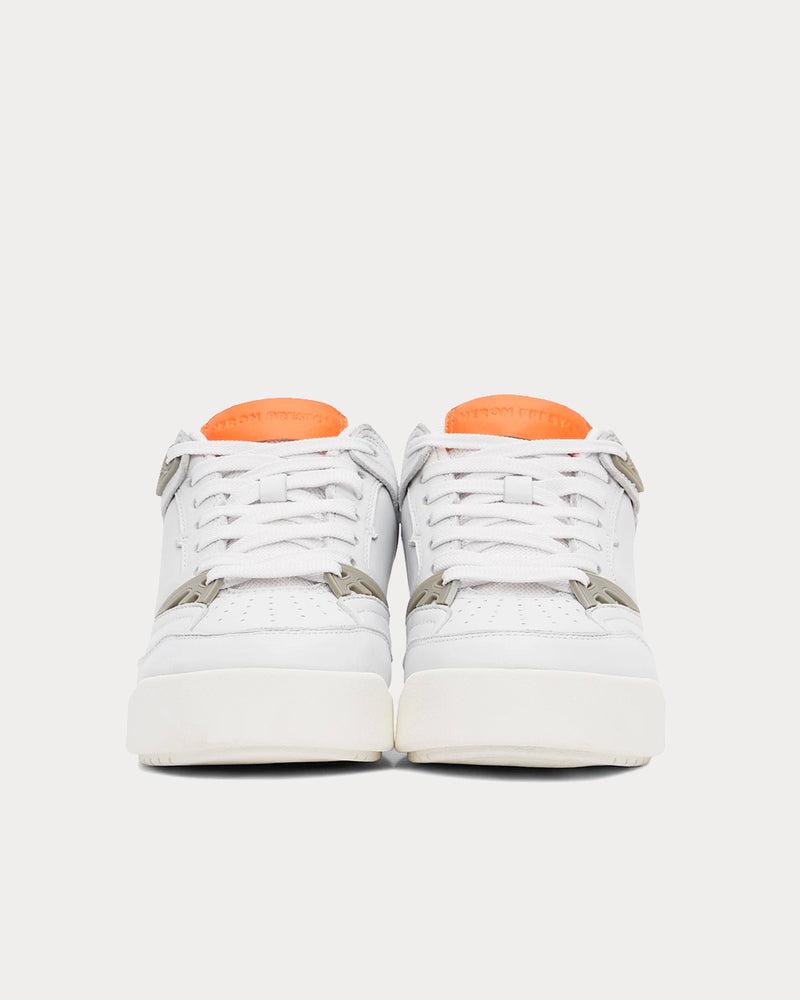 Heron Preston Panelled Buffed Leather White / Cream Low Top Sneakers - 2