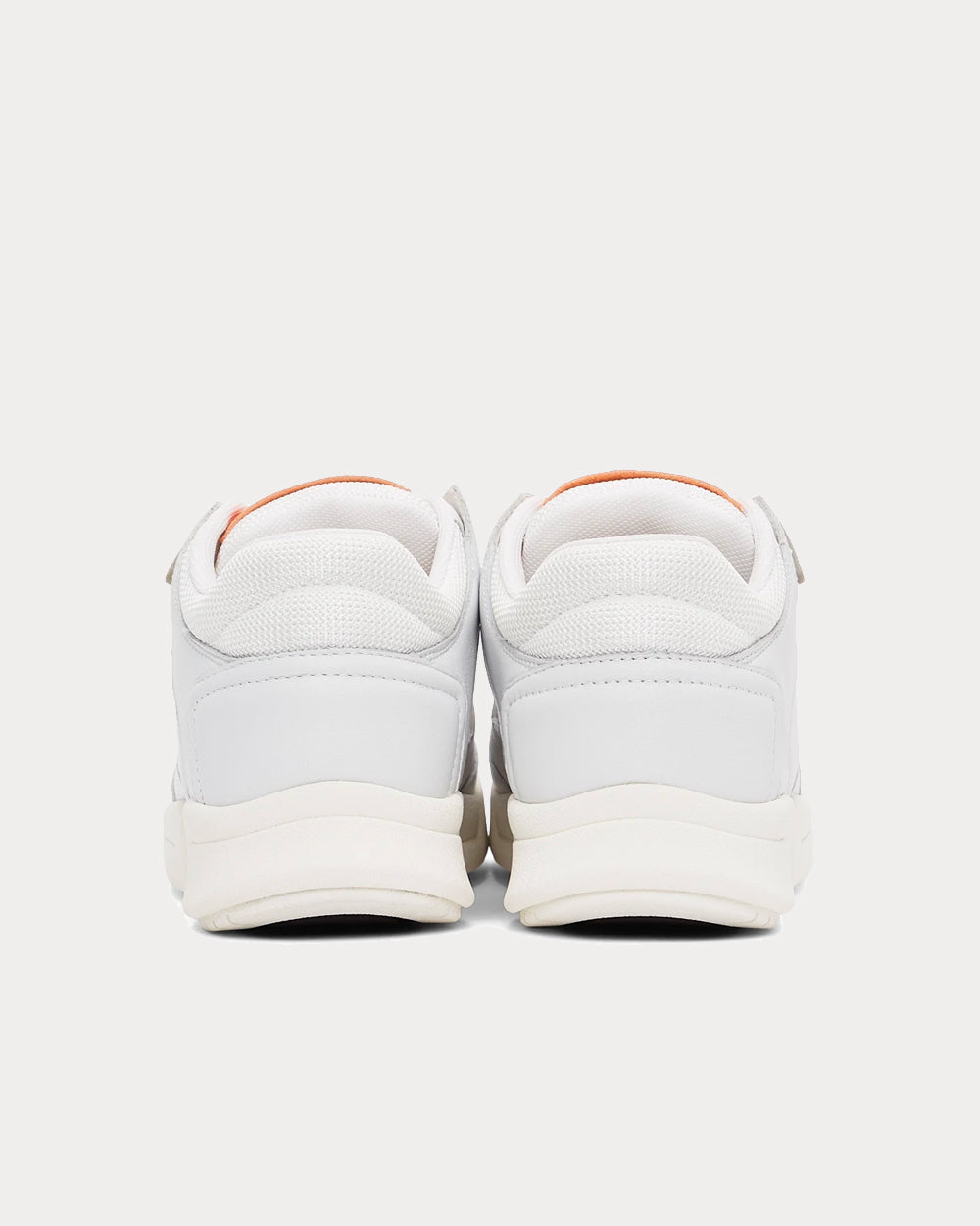 Heron Preston - Panelled Buffed Leather White / Cream Low Top Sneakers