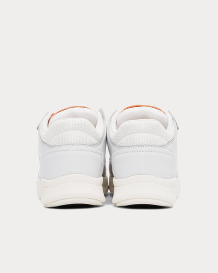 Heron Preston Panelled Buffed Leather White / Cream Low Top Sneakers - 4