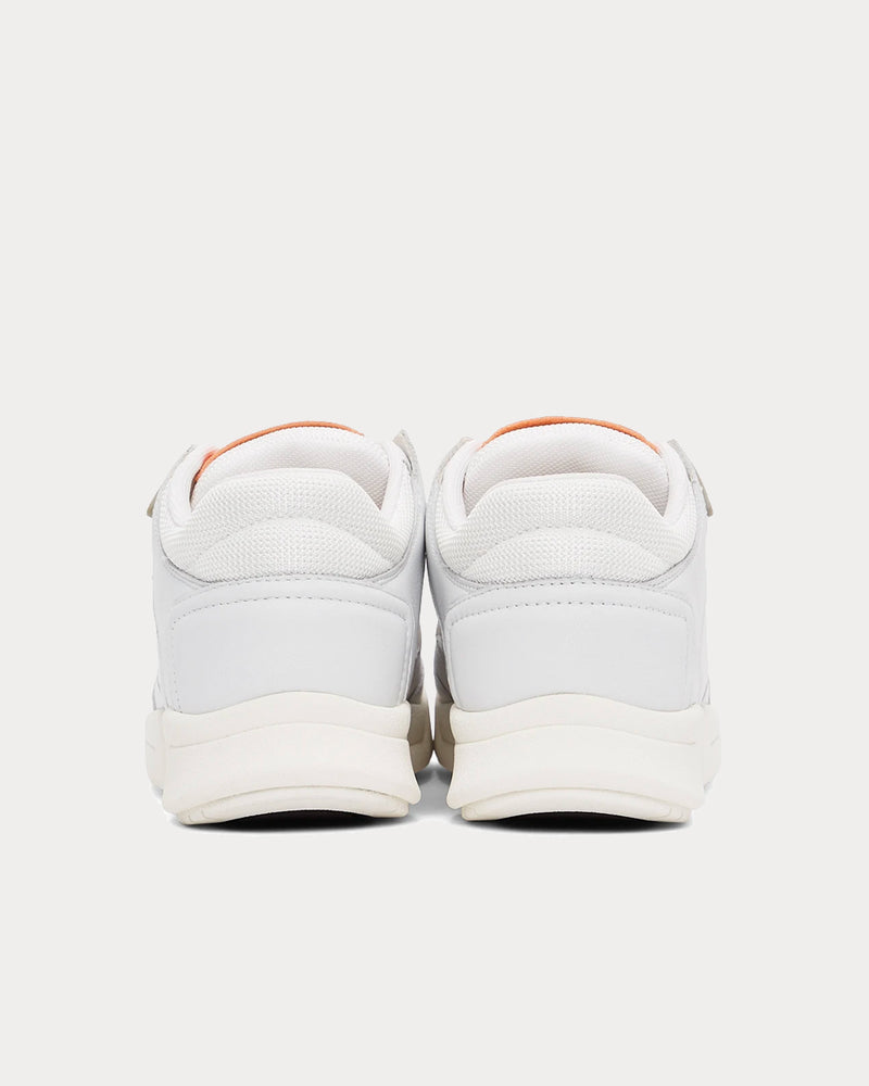 Heron Preston Panelled Buffed Leather White / Cream Low Top Sneakers - 4