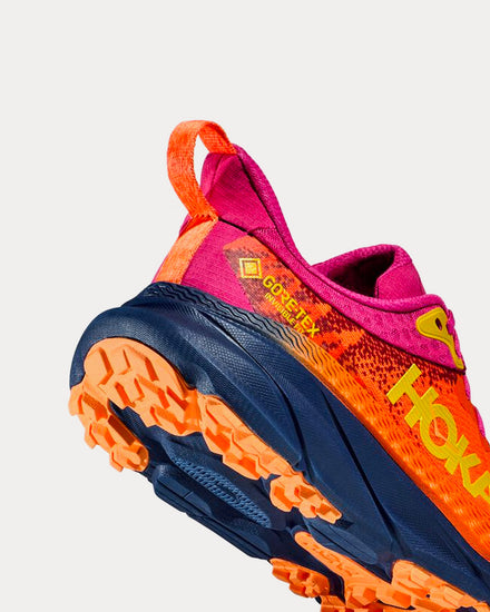 HOKA Challenger 7 GORE-TEX Vibrant Orange / Pink Yarrow Running Shoes - 3