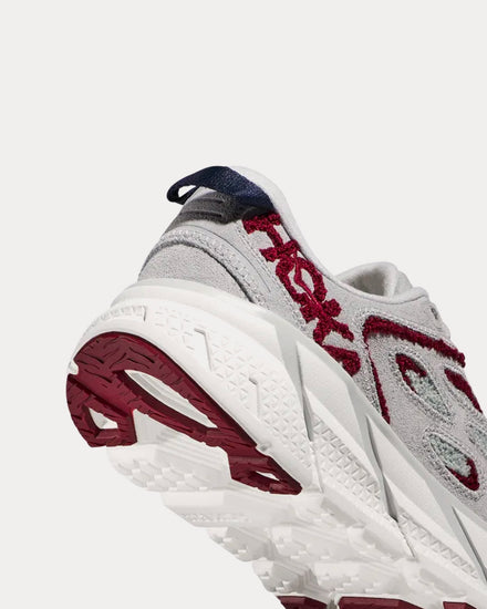 HOKA Clifton L Embroidery Lunar Rock / Cabernet Low Top Sneakers - 3