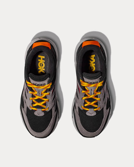 HOKA Clifton L Suede Black / Lunar Rock Running Shoes - 2