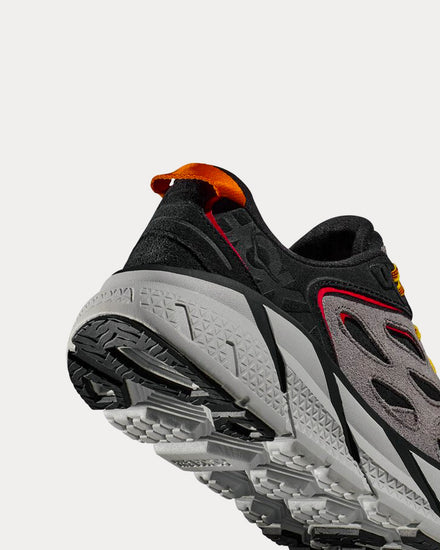 HOKA Clifton L Suede Black / Lunar Rock Running Shoes - 3
