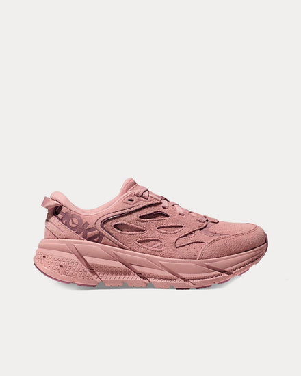 HOKA Clifton L Suede Pale Mauve Running Shoes - 1