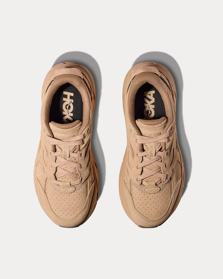 HOKA Clifton L Suede Shifting Sand / Dune Running Shoes - 2