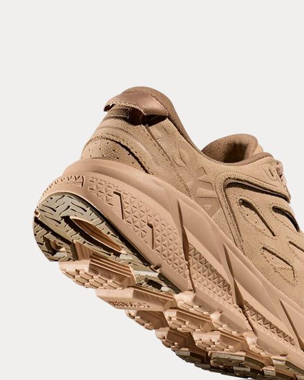 HOKA Clifton L Suede Shifting Sand / Dune Running Shoes - 3