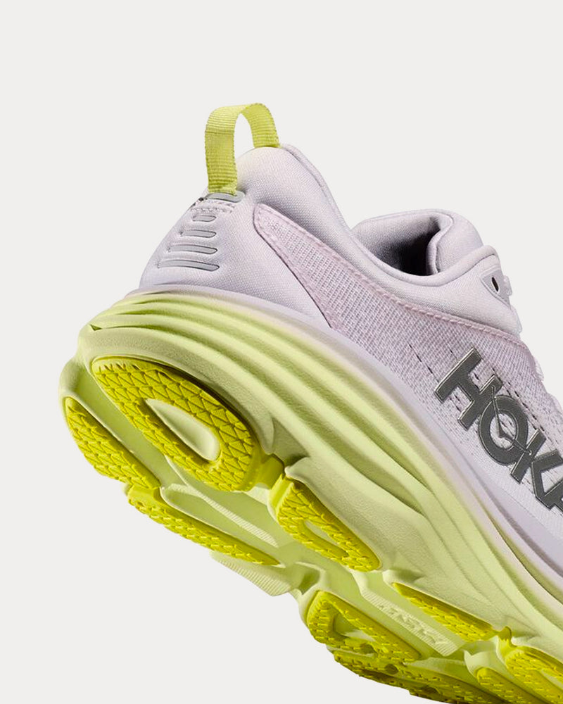 HOKA Bondi 8 Nimbus Cloud / Luminary Green Running Shoes - 3
