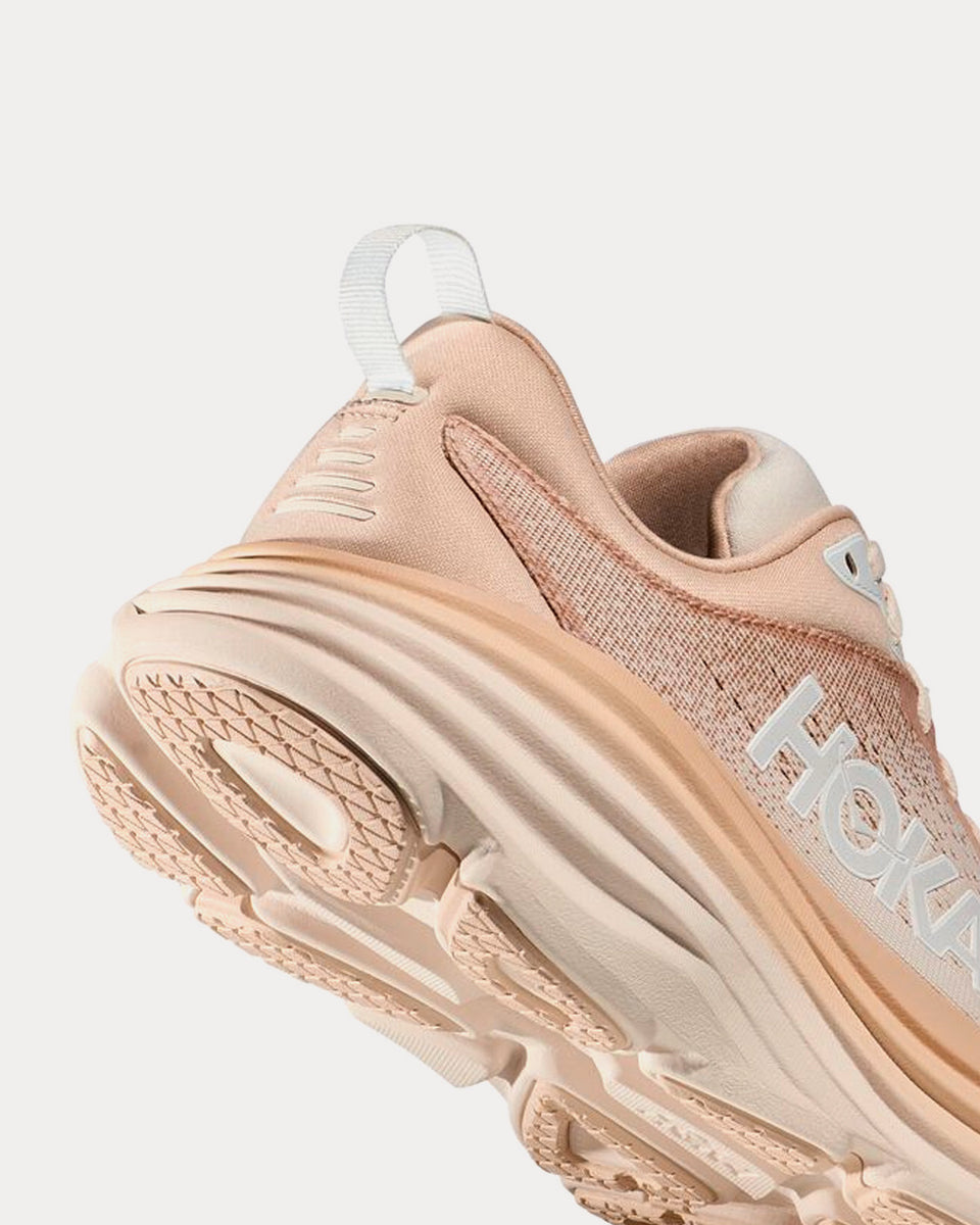 Hoka Bondi 8 Shifting Sand / Eggnog Running Shoes Sneak in Peace