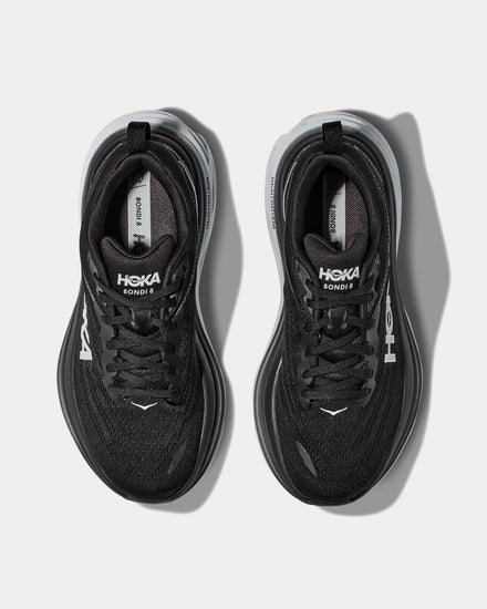 HOKA Bondi 8 Black / White Running Shoes - 2