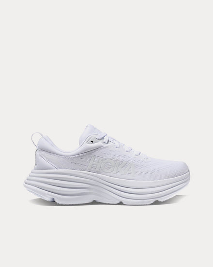 HOKA Bondi 8 White / White Running Shoes - 1
