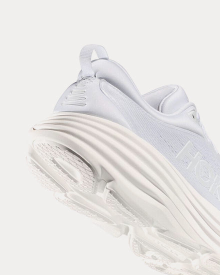 HOKA Bondi 8 White / White Running Shoes - 4