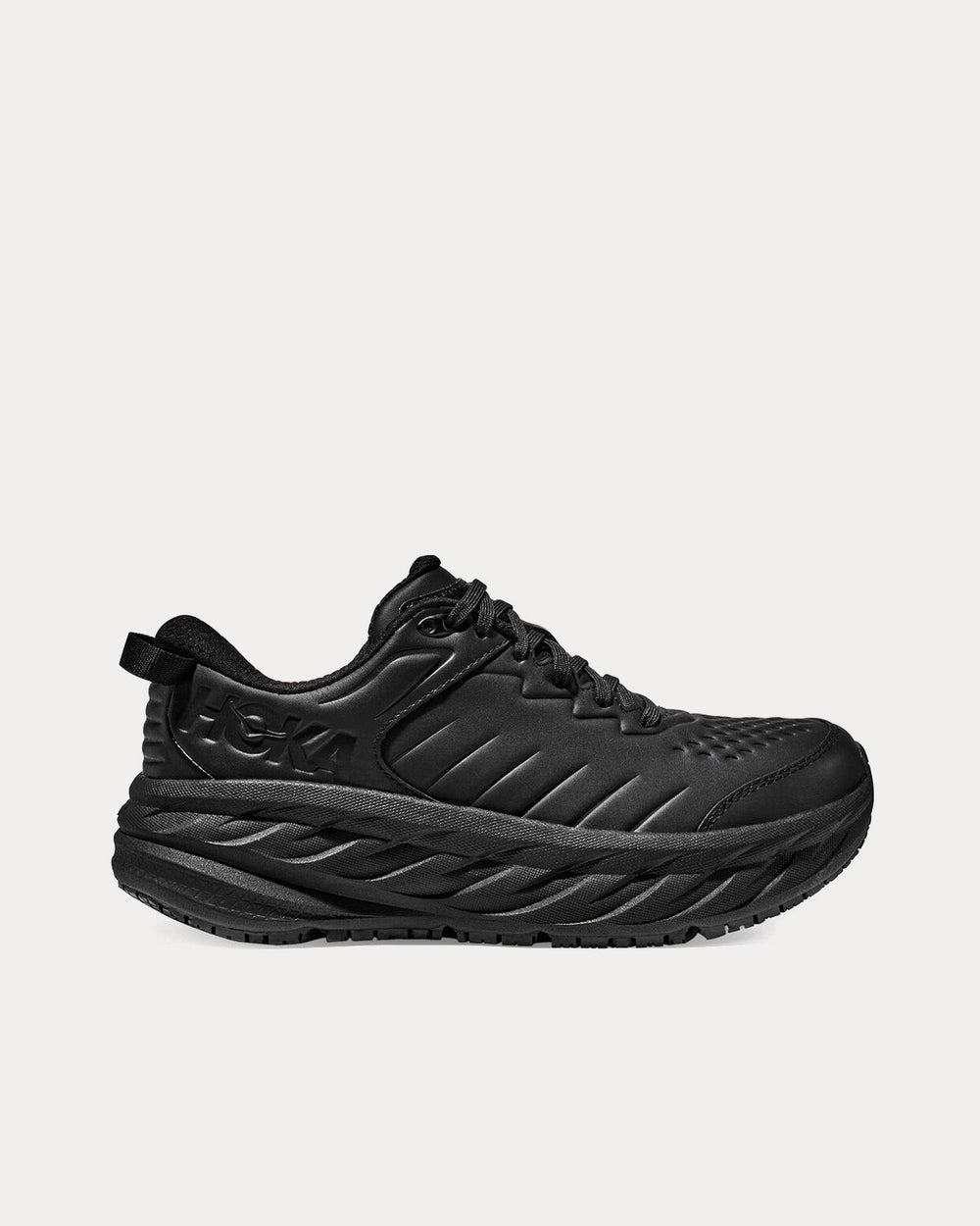 Hoka Bondi SR Black / Black Running Shoes Sneak in Peace