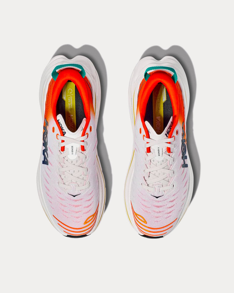 HOKA Bondi X Blanc De Blanc / Flame Running Shoes - 2