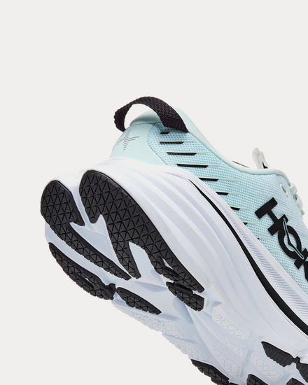 HOKA Bondi X Blanc De Blanc / Blue Fog Running Shoes - 3