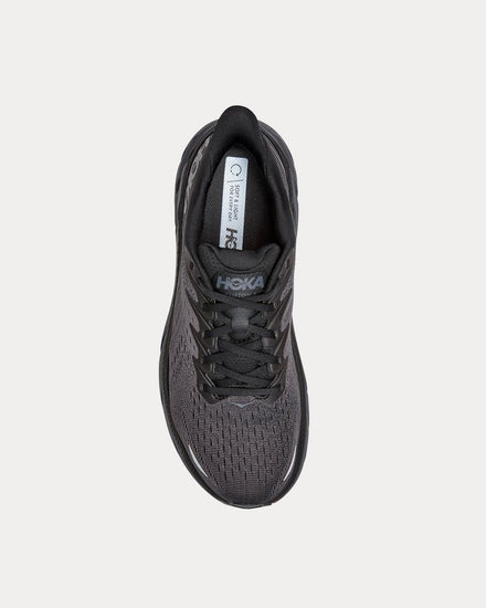 HOKA Clifton 8 Black / Black Running Shoes - 2
