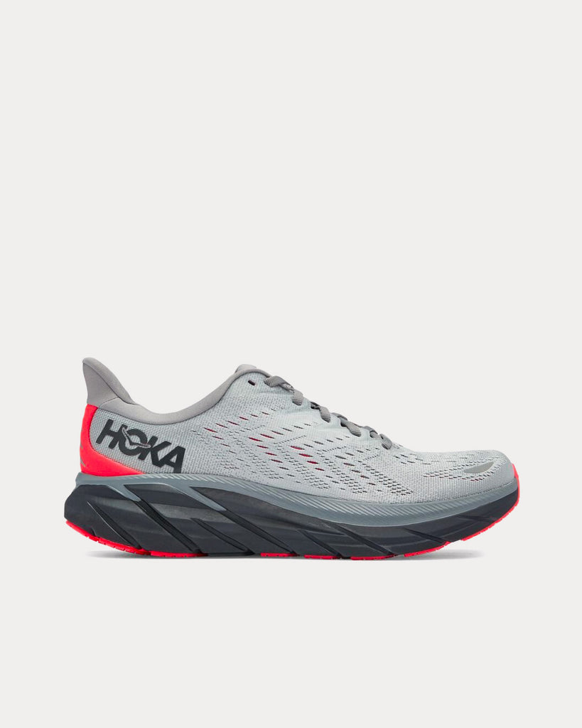 Hoka Clifton 8 Sharkskin / Diva Pink Running Shoes - Sneak in Peace