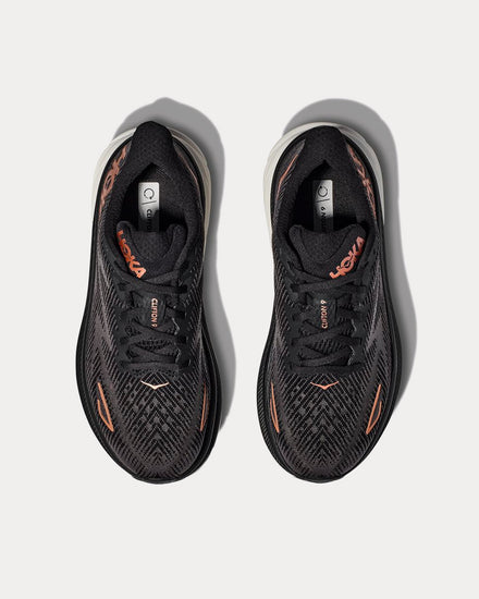 HOKA Clifton 9 Black / Copper Running Shoes - 2