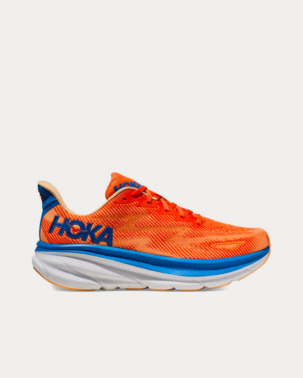 HOKA Clifton 9 Vibrant Orange / Impala Running Shoes - 1