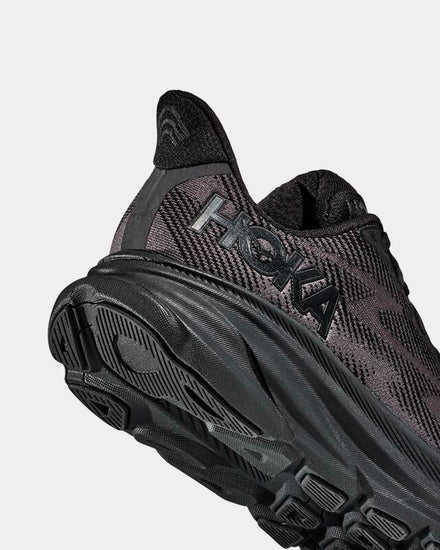 HOKA Clifton 9 Black / Black Running Shoes - 3