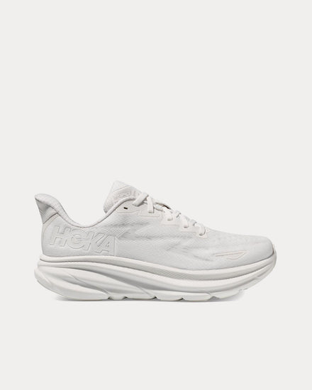 HOKA Clifton 9 White / White Running Shoes - 1