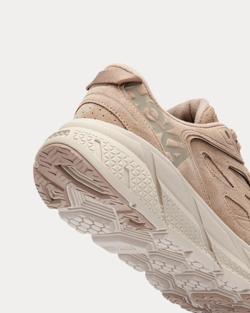 HOKA Clifton L Suede Simply Taupe / Pumice Stone Running Shoes - 4