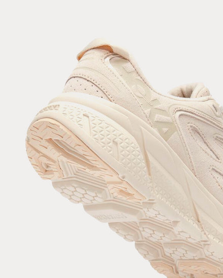 HOKA Clifton L Suede Eggnog / Eggnog Running Shoes - 4