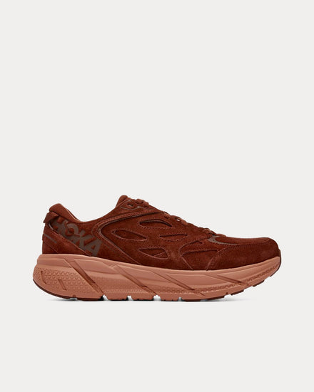 HOKA Clifton L Suede Cappuccino / Cork Running Shoes - 1