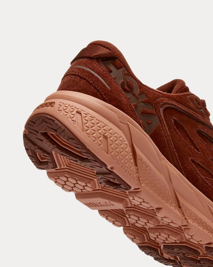 HOKA Clifton L Suede Cappuccino / Cork Running Shoes - 4