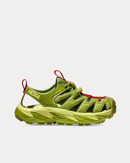 HOKA Hopara Dark Citron / Luminary Green Slip On Sneakers - 1