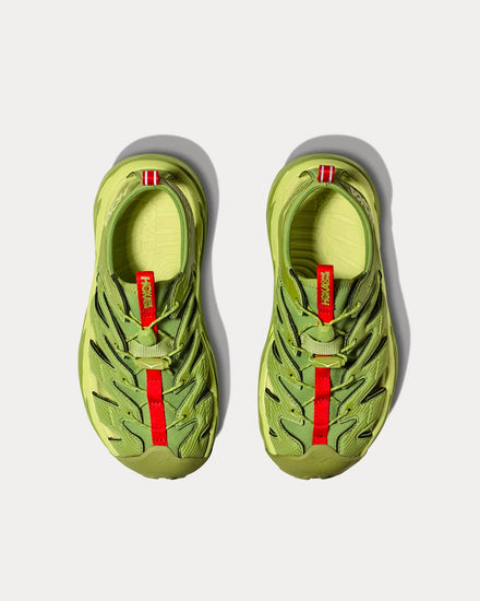 HOKA Hopara Dark Citron / Luminary Green Slip On Sneakers - 2