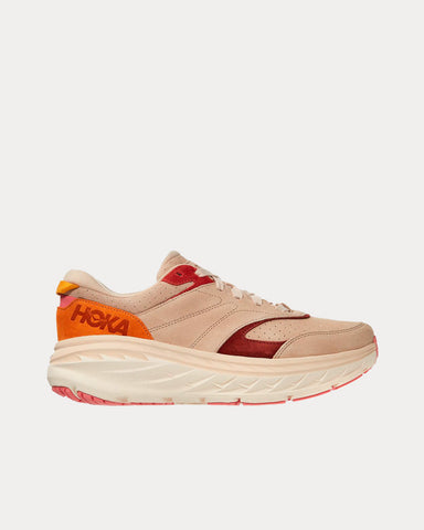 Hoka Bondi L Suede Shifting Sand / Multi Running Shoes