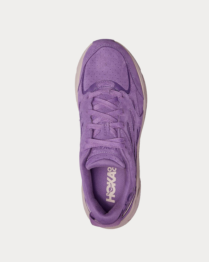 HOKA Clifton L Suede Chalk Violet / Lilac Ash Low Top Sneakers - 2