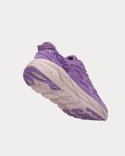 HOKA Clifton L Suede Chalk Violet / Lilac Ash Low Top Sneakers - 5