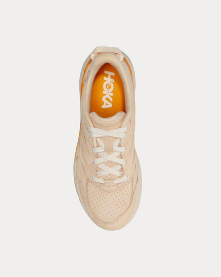 HOKA Clifton L Suede Short Bread / Radiant Yellow Running Shoes - 2