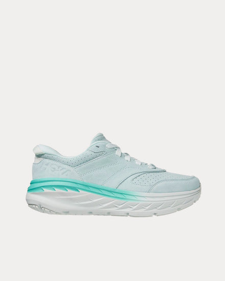 HOKA Bondi L Suede Blue Glass / Atlantis Running Shoes - 1