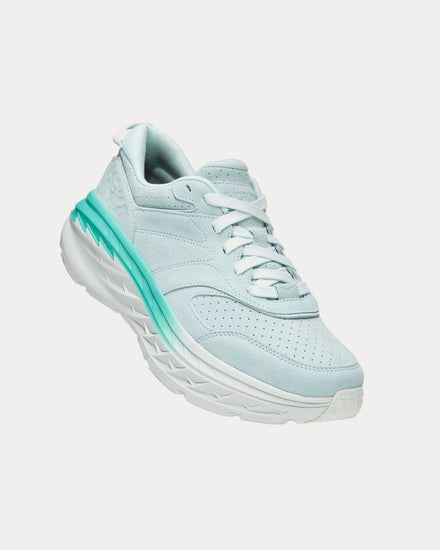 HOKA Bondi L Suede Blue Glass / Atlantis Running Shoes - 3